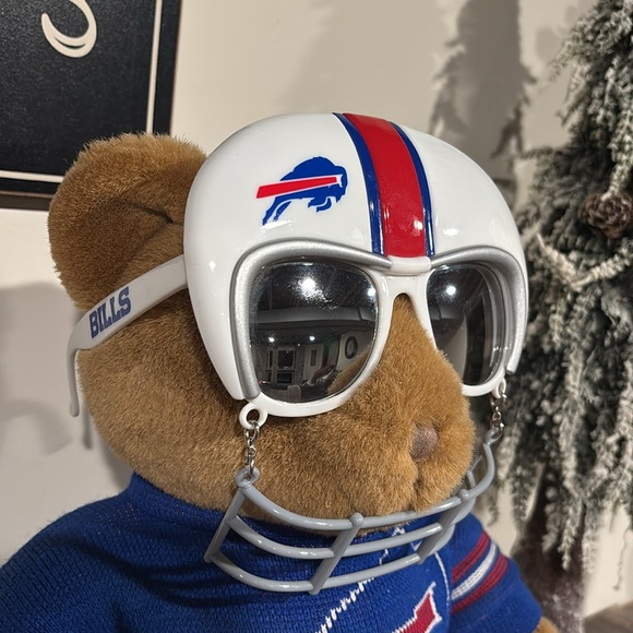 Very rare Vintage Buffalo Bills Bear with stand & glasses Collectible - Picture 13 of 14